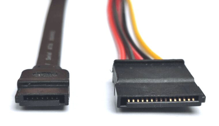 regular sata data and power connectors