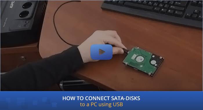 Connecting SATA drives to a computer via USB step-by-step