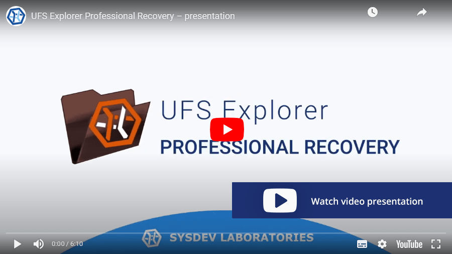 ufs explorer professional recovery full
