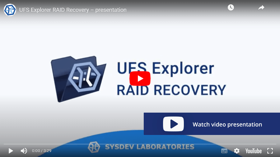 ufs explorer raid recovery